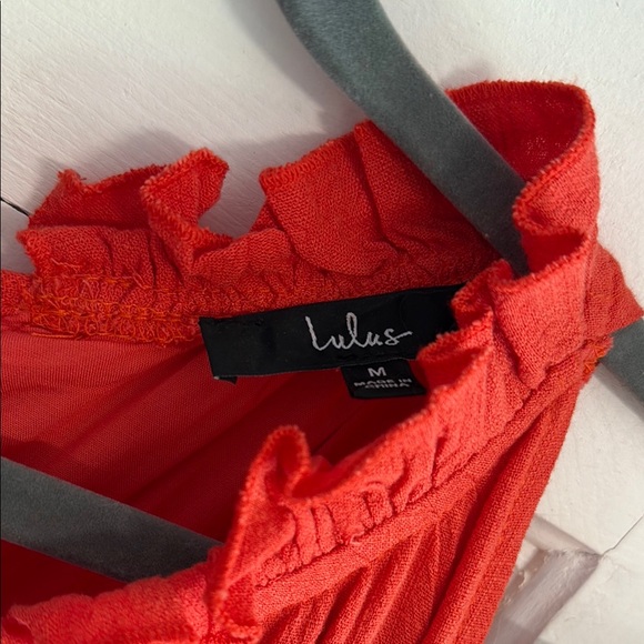 Lulu's Scarlet Ruffled Dress - Picture 2 of 4